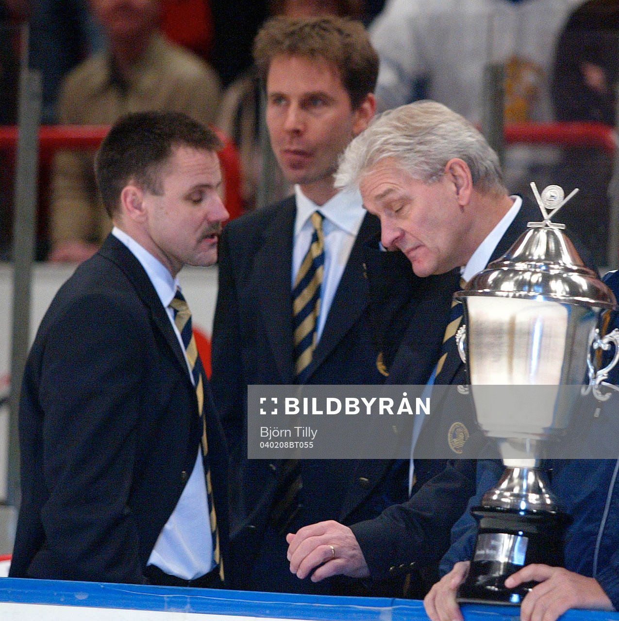 Tommy Samuelsson, Ulf Dahlén och Hardy Nilsson, coach,