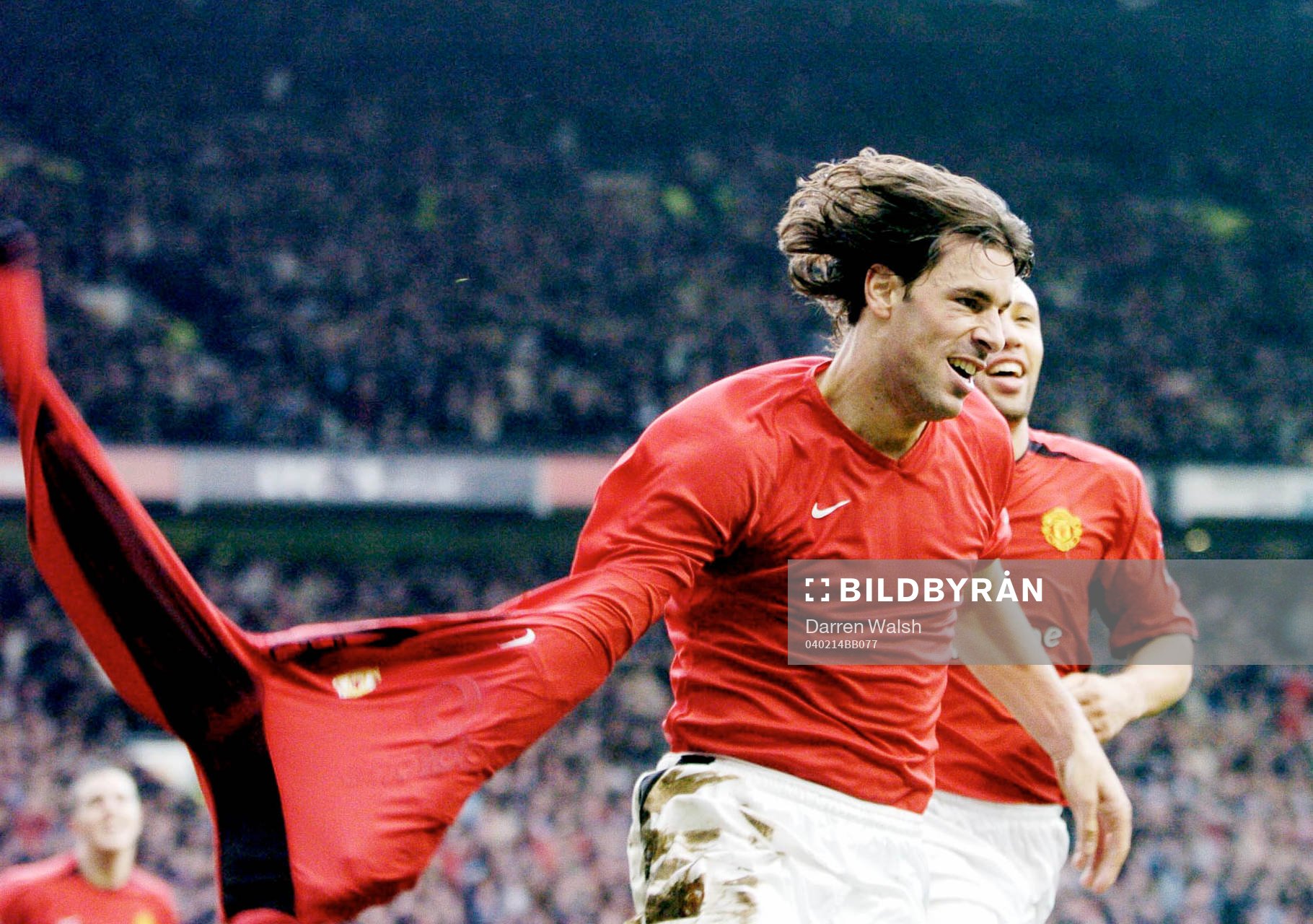  Ruud Van Nistelrooy, Manchester United jubel efter sitt första mål.