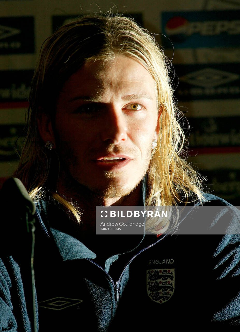  David Beckham, England. Porträtt.
