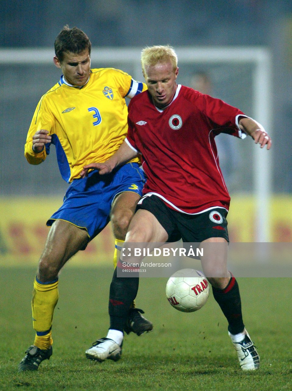 Andreas Jakobsson, Sverige och Igli Tare, Albanien