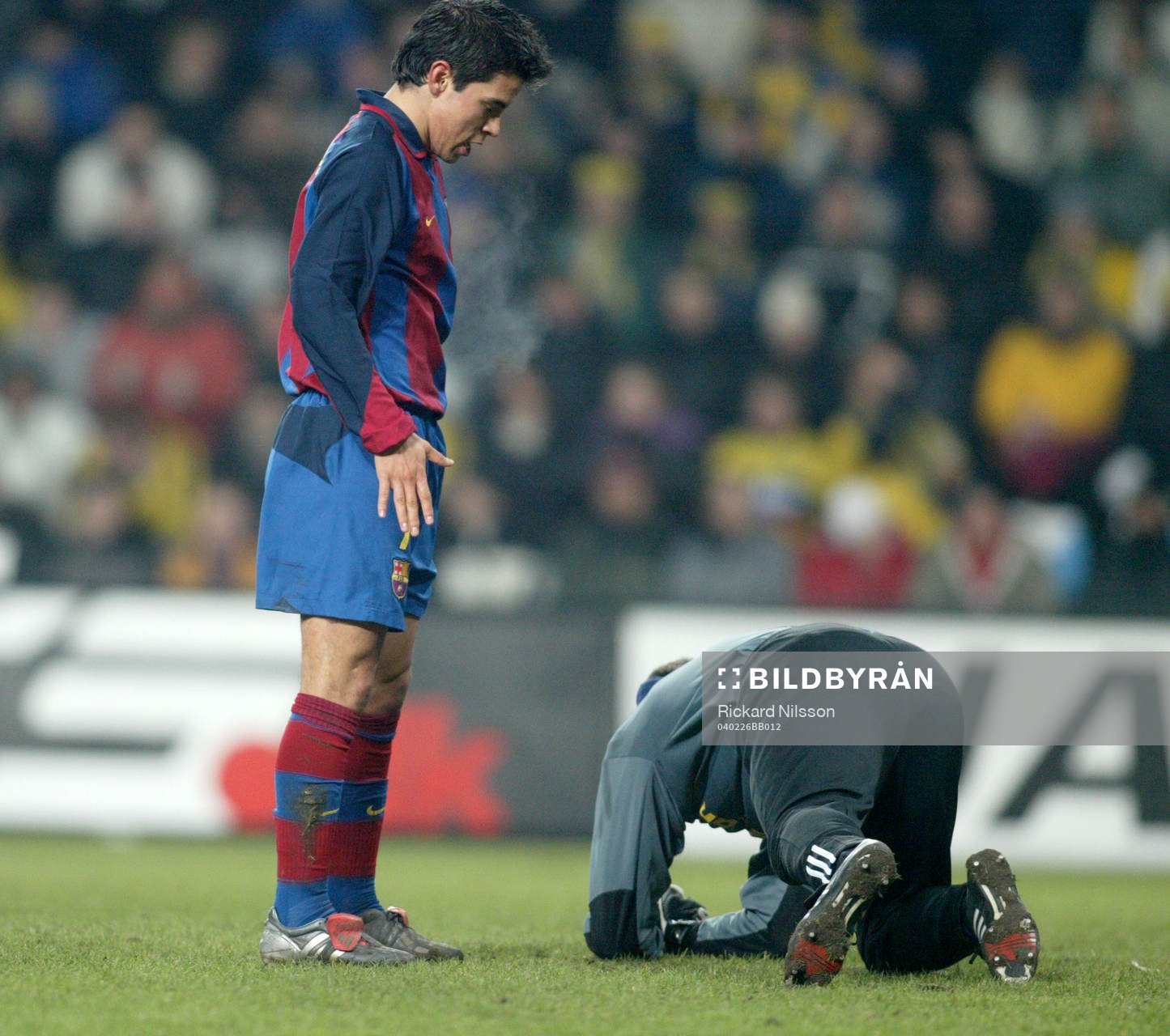 Javier Saviola, Barcelona, missade framför Bröndbys