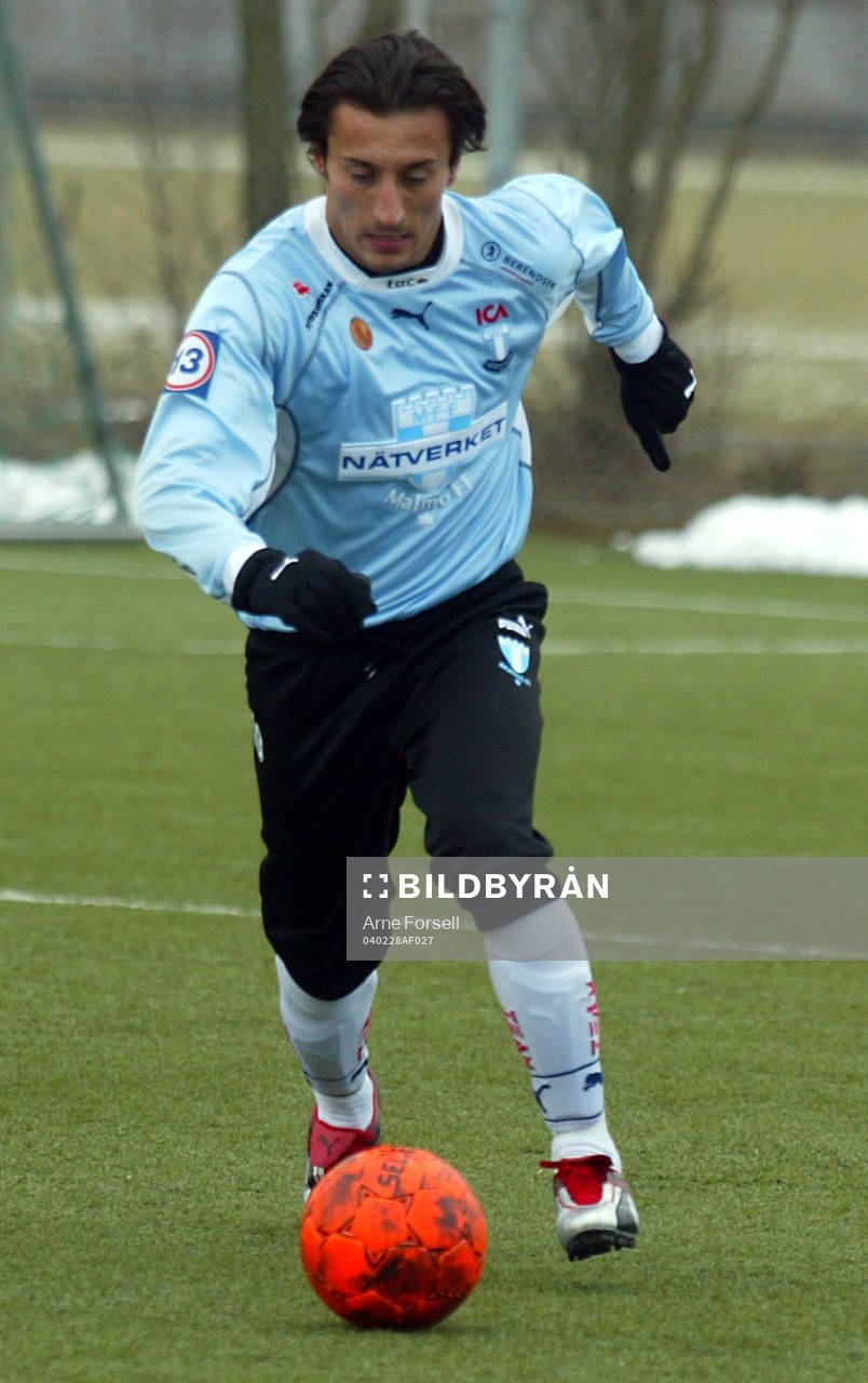 Fotboll. Träningsmatch. Louay Chanko, Malmö FF