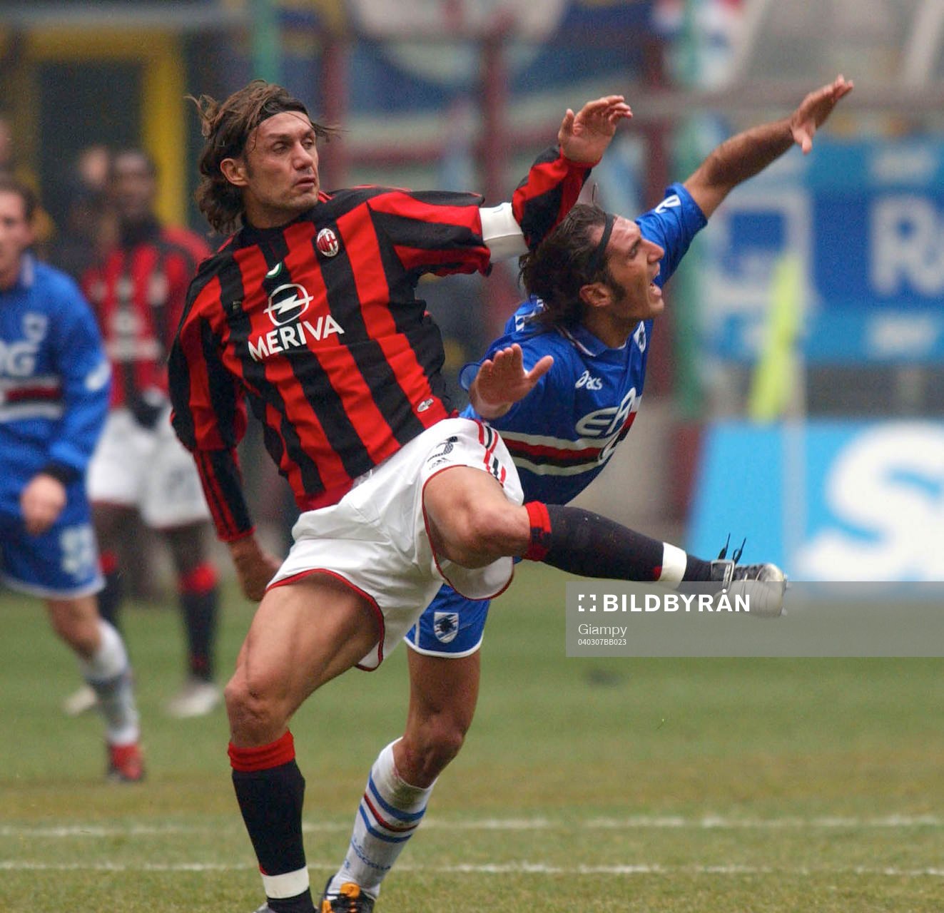  Paolo Maldini, Milan och Bazzani, Sampdoria