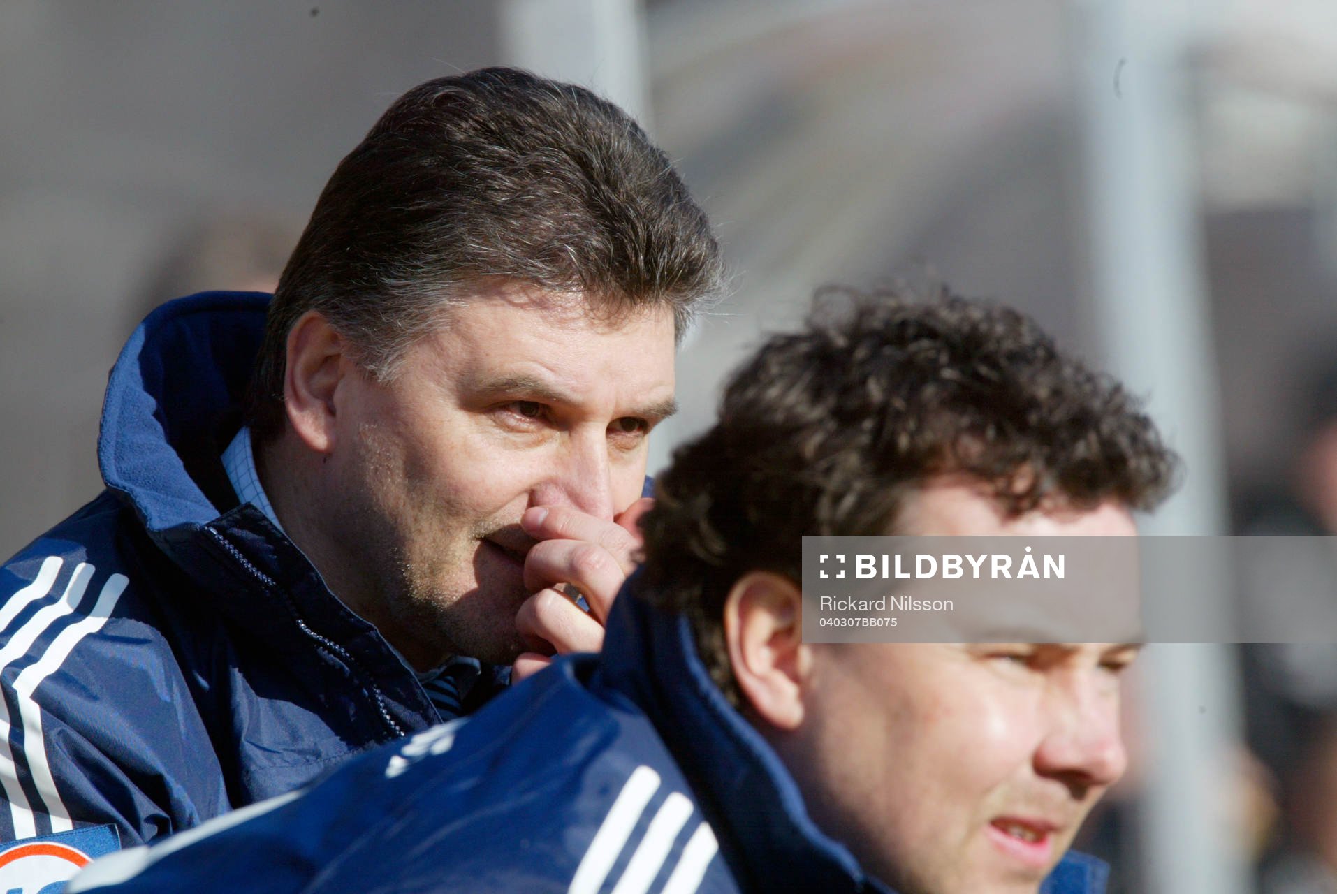  Bekymrade tränare i Djurgården, Zoran Lukic och Stefan Rehn.