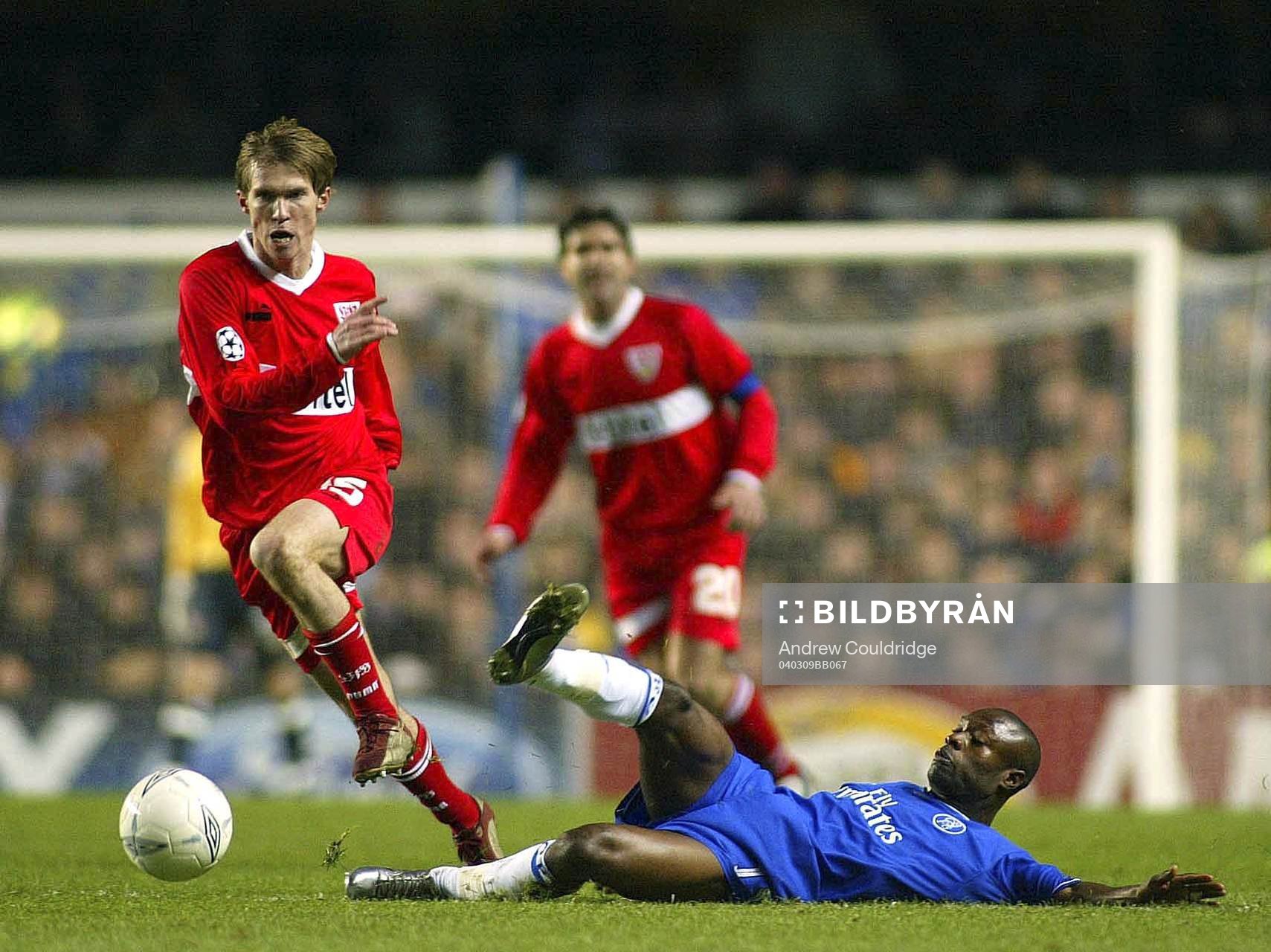  Chelsea v Stuttgart: Claude Makelele, Chelsea och Aleksandr Hleb, Stuttgart