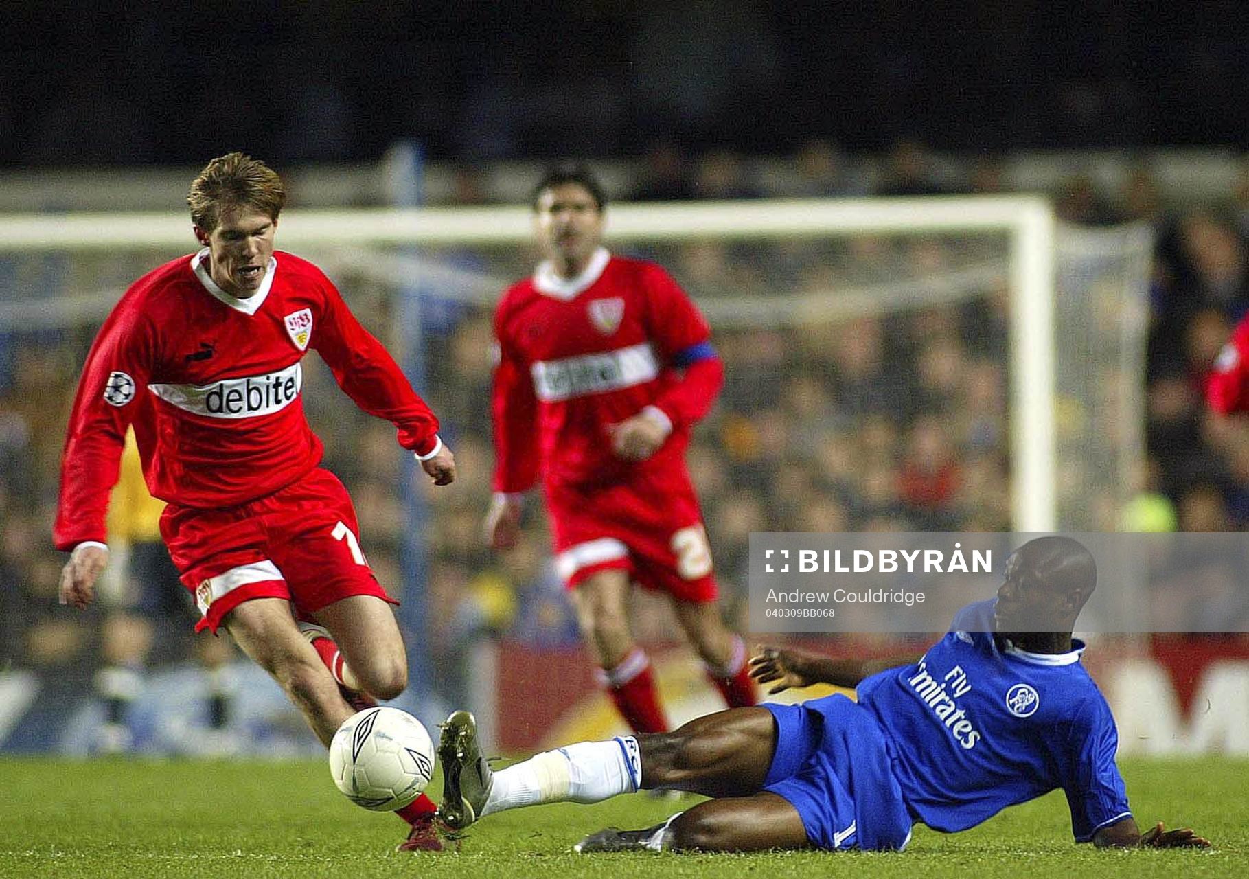  Chelsea v Stuttgart: Claude Makelele, Chelsea och Aleksandr Hleb, Stuttgart