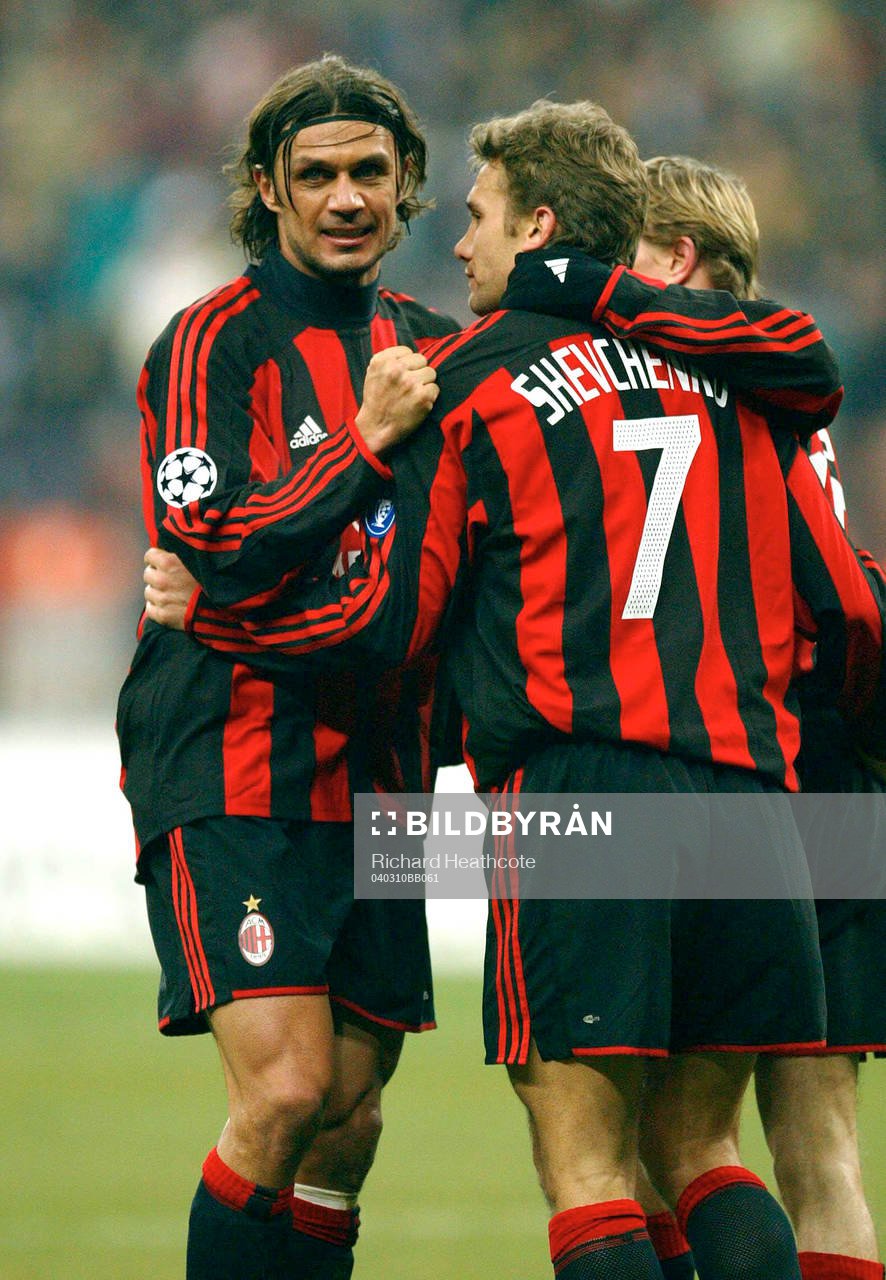 Andriy Shevchenko, Milan jubel med Paolo Maldini