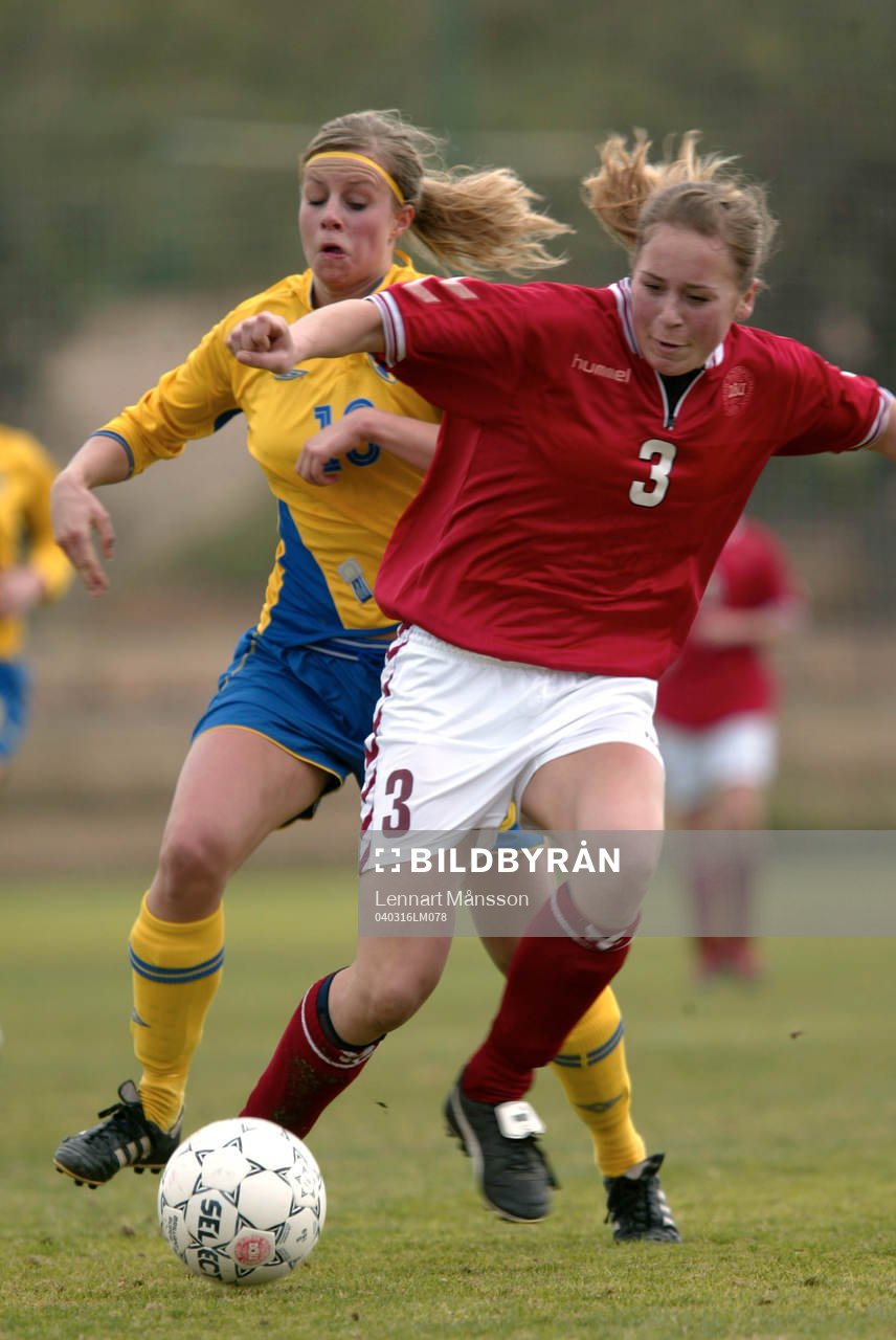 Sofie Andersson kommer till korta mot Danmark