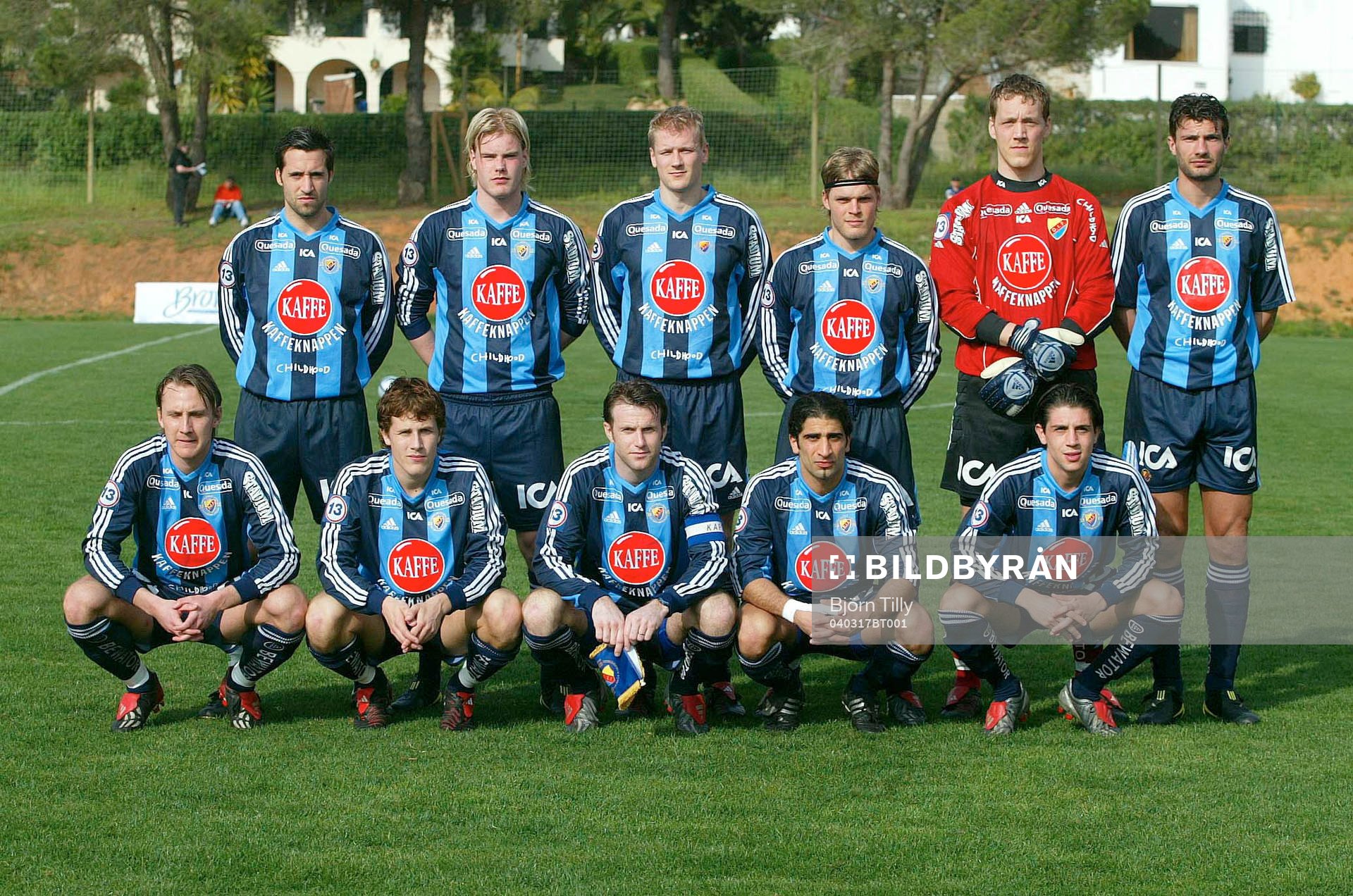 Djurgårdens startelva. Lagbild