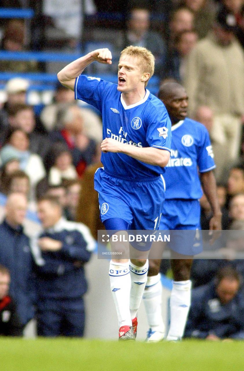 Damien Duff, Chelsea jublar. Jubel, glädje