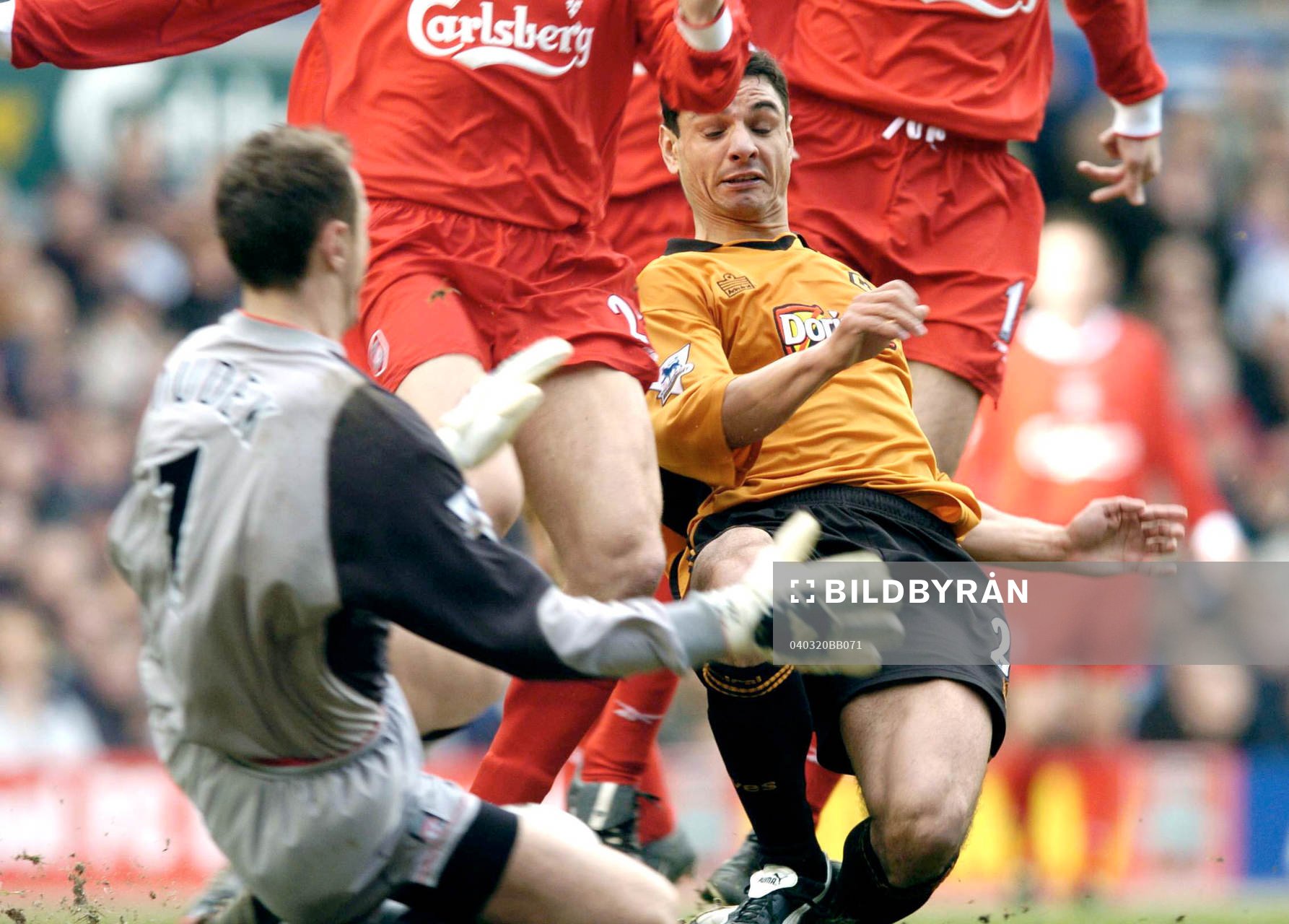 Ioan Ganea, Wolverhampton och Jerzy Dudek, målvakt,