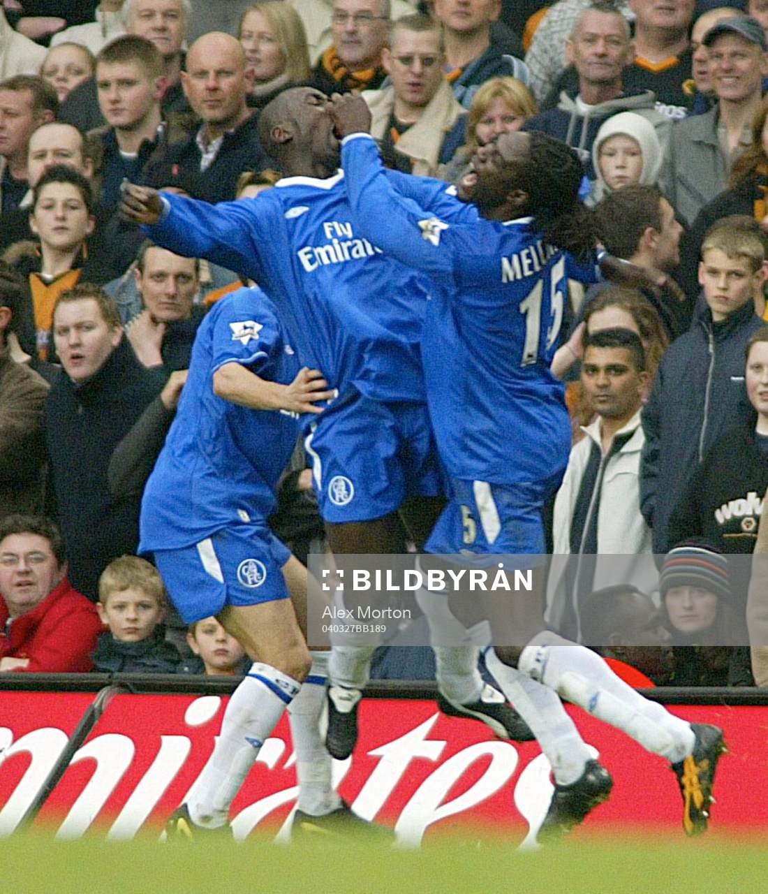  Jimmy Floyd Hasselbaink och Mario Melchiot, Chelsea jublar (Jubel)