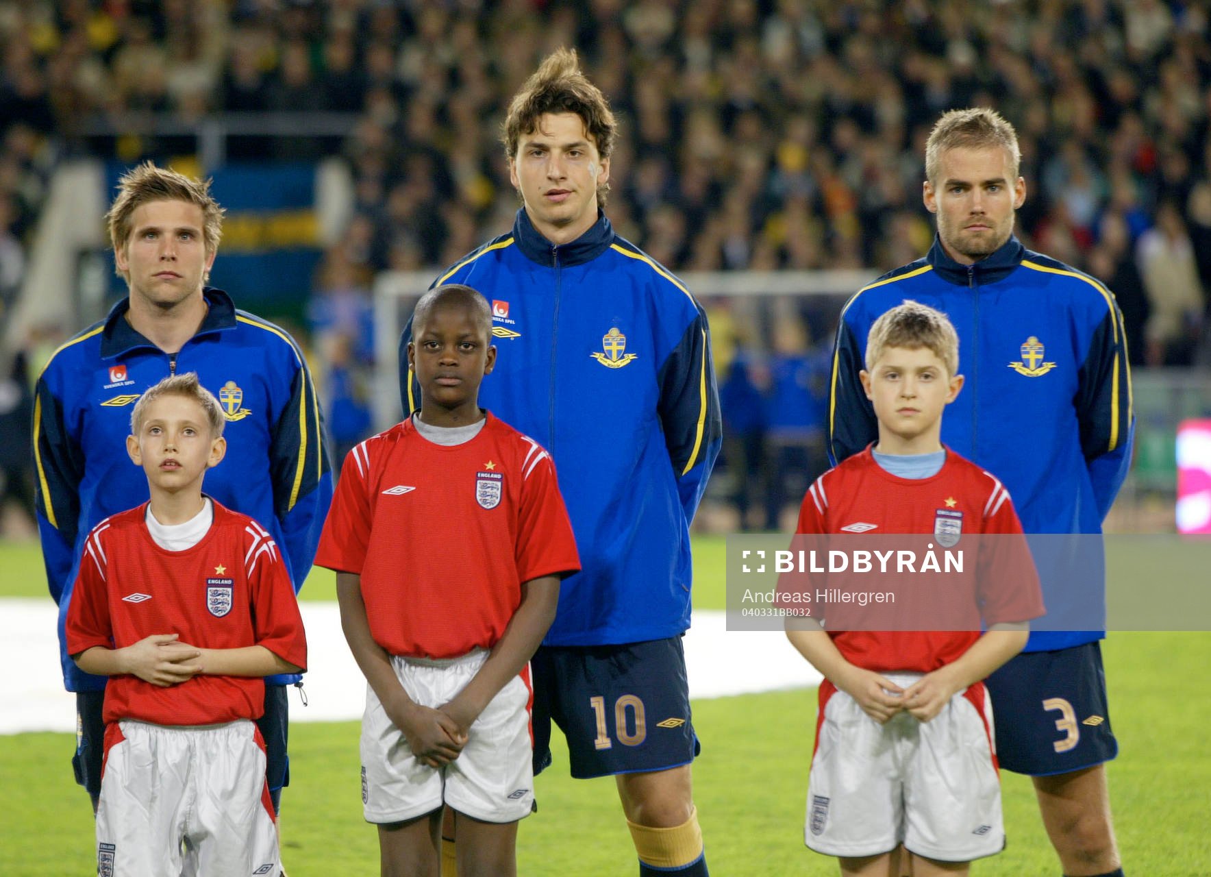 Anders Svensson, Zlatan Ibrahimovic och Olof Mellberg,