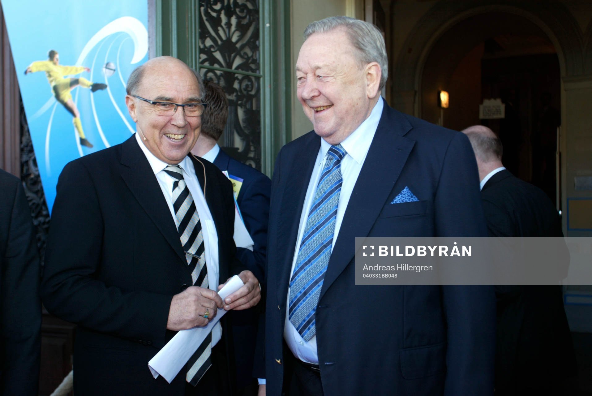 Lennart Johansson Uefa president och Ingvar Oldsberg