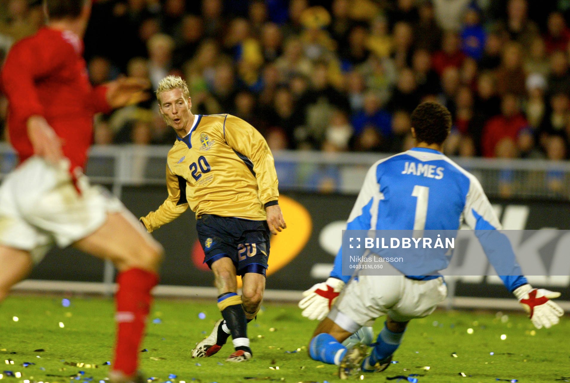 Christian Wilhelmsson, Sverige och David James, England