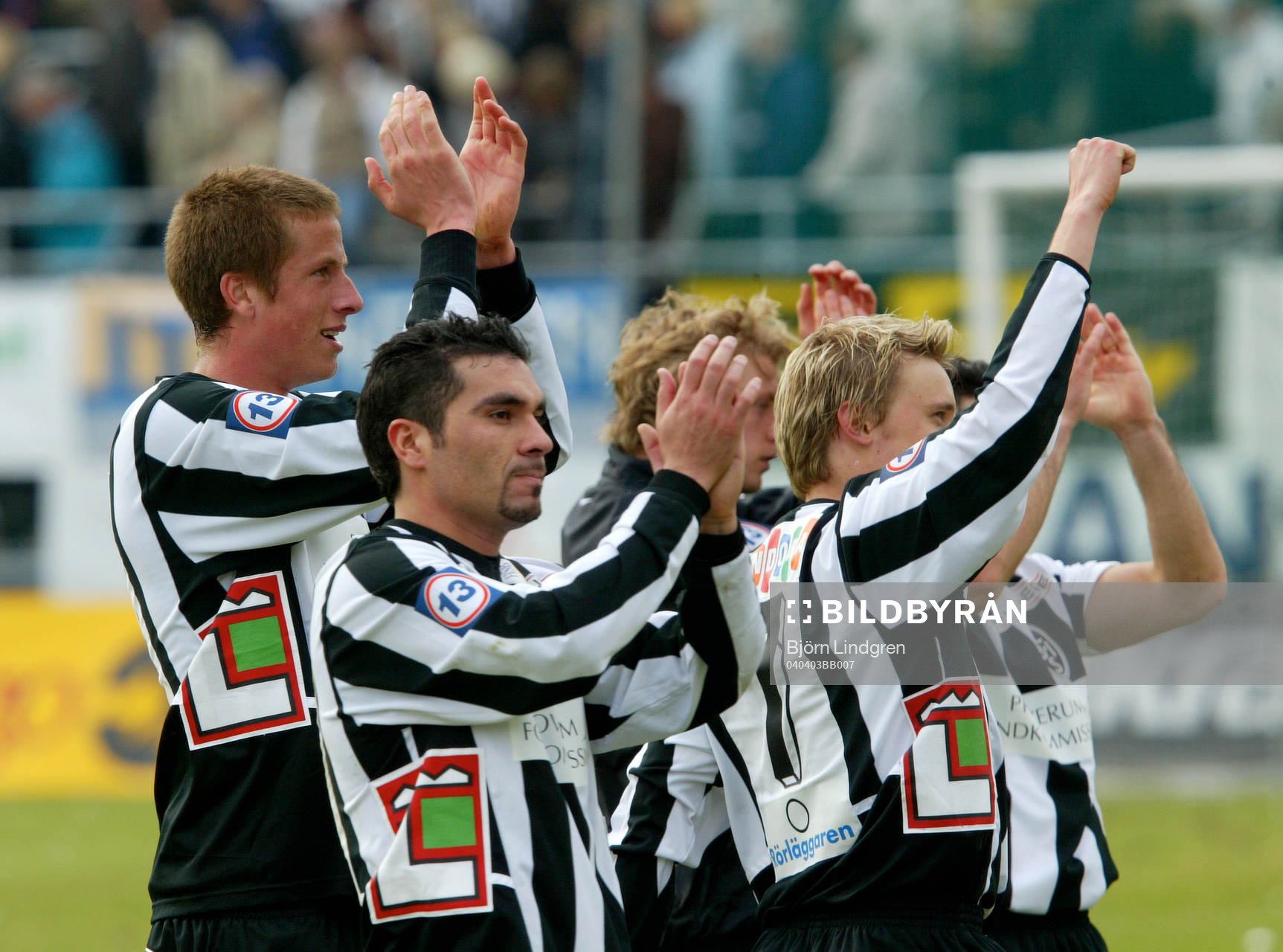 Landskronaspelarna tackar publiken, Jonas Olsson, Hasan