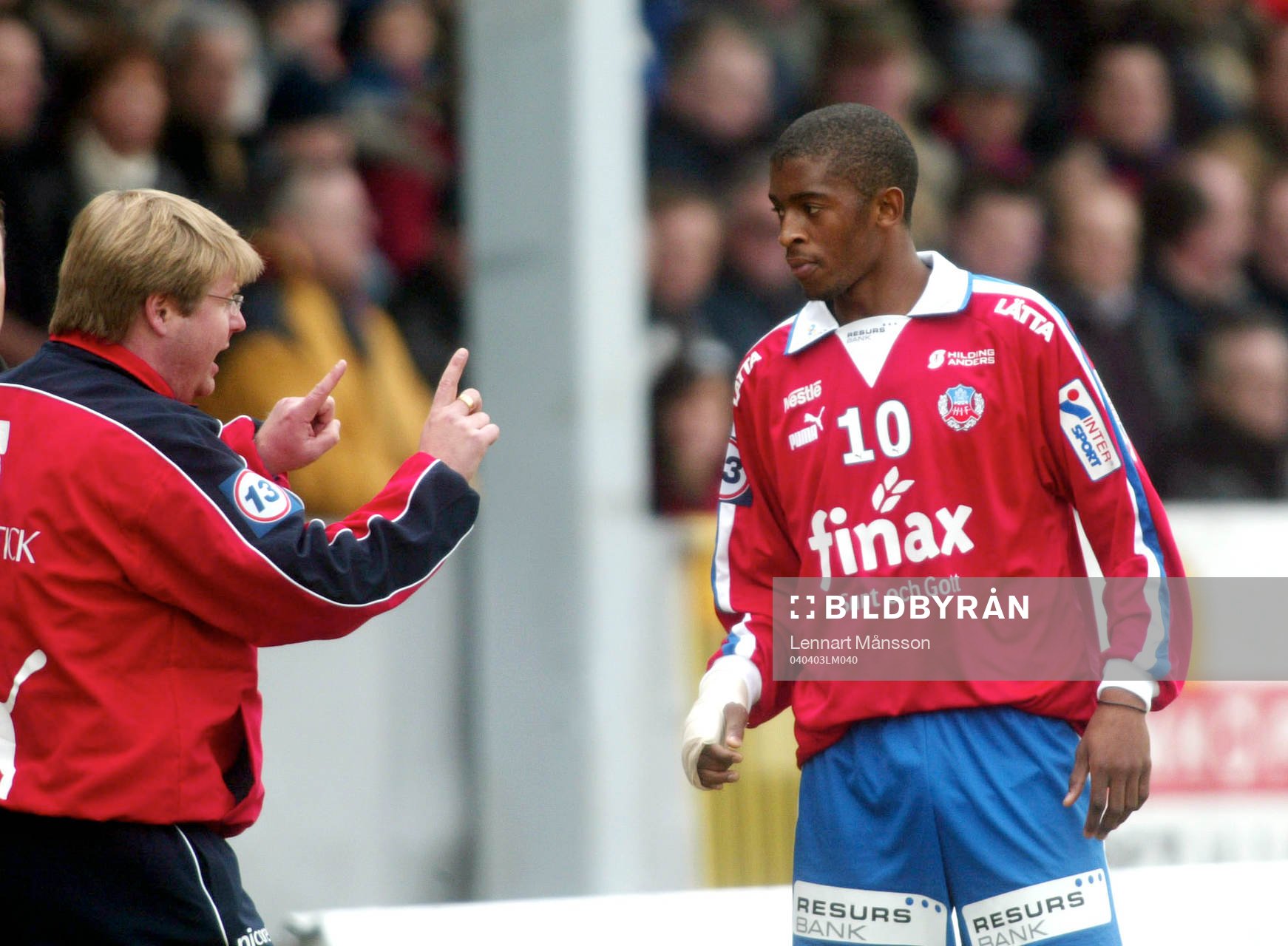Peter Swärdh, tränare och Thando Mngnomi