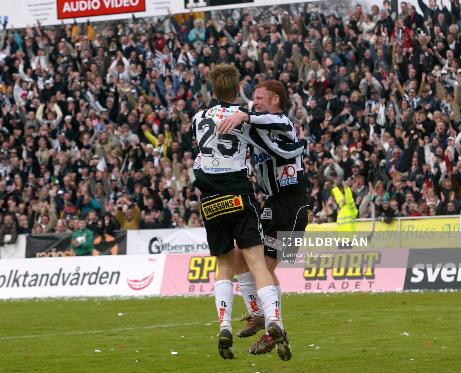 Johan Andersson och Jörgen Pettersson, Landskrona jublar
