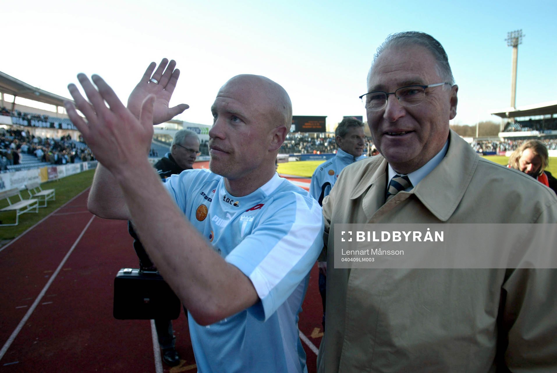 Bengt Madsen, Ordförande Malmö FF och Olof Persson