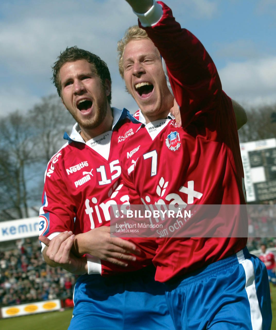 Gustaf Andersson och Mattias Lindström, Helsingborg jublar
