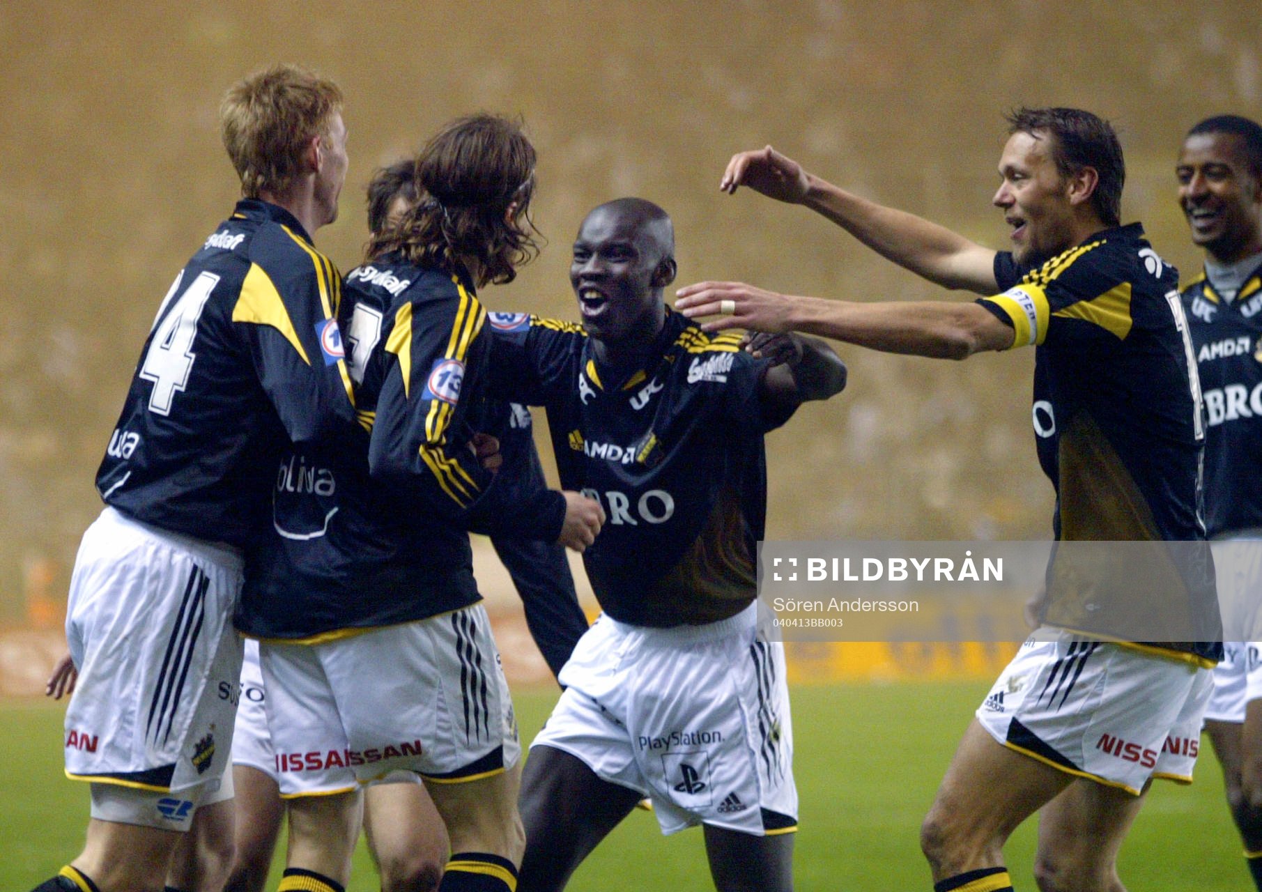 Pa Modou Kah, Krister Nordin, Mats Rubarth, AIK, jubel