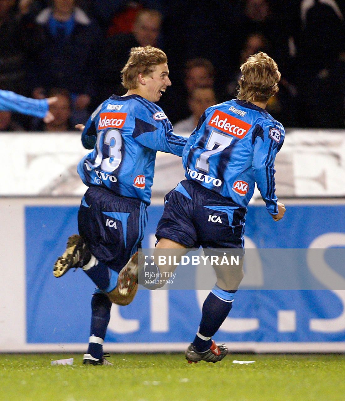  Stefan Bergtoft, Djurgården jublande glad efter 2-1 målet. Jubel.
