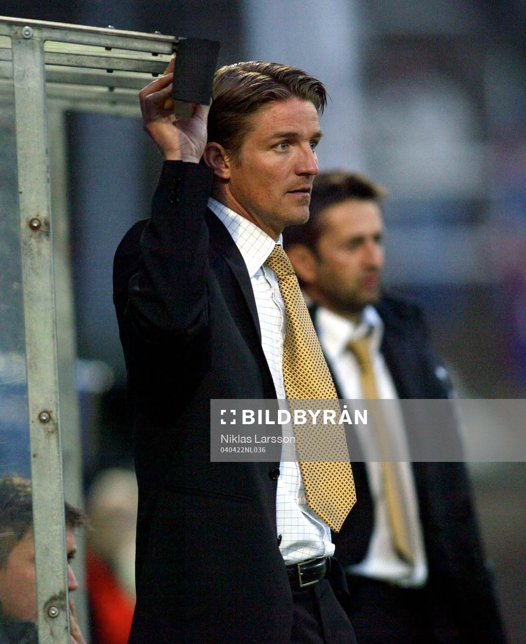 Patrick Englund och Nebosja Nevakovic, tränare AIK