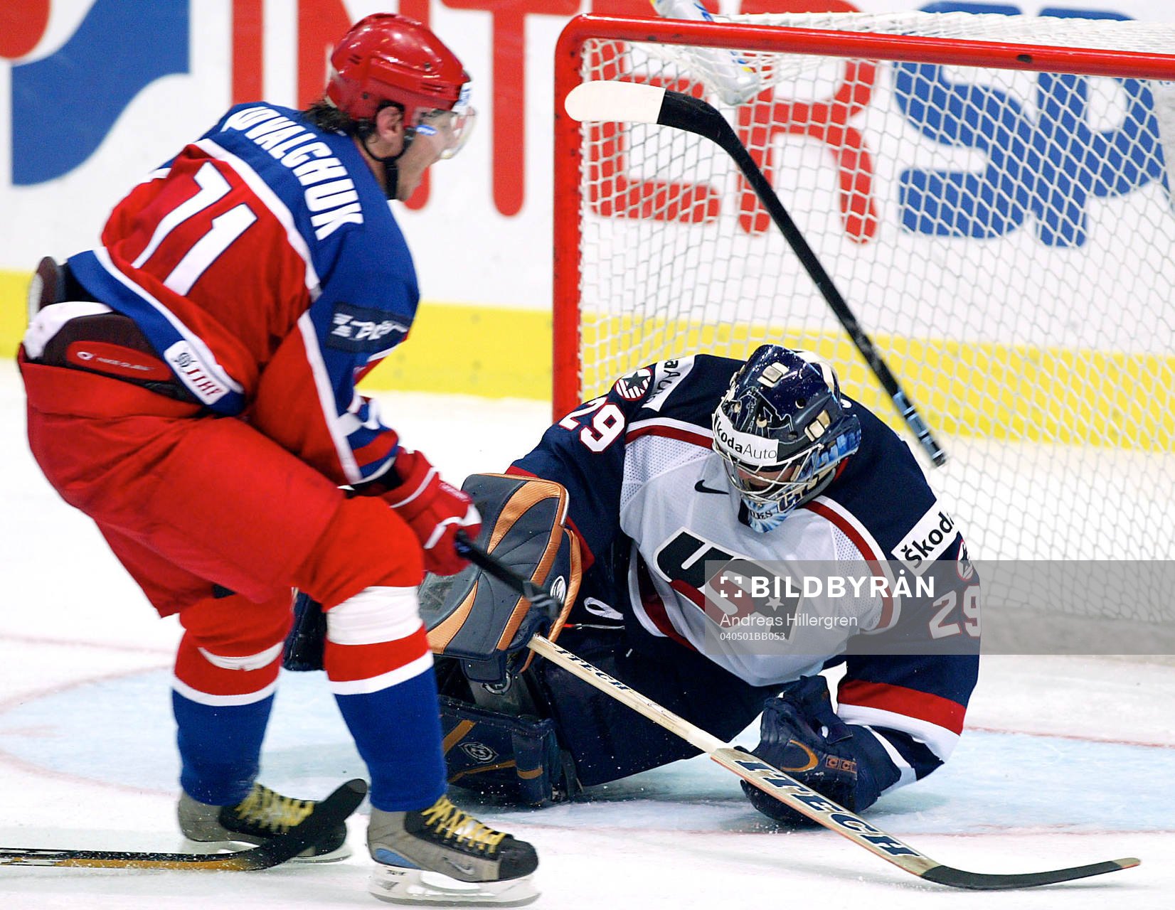 Ilya Kovalchuk och Ty  Conklin, målvkat