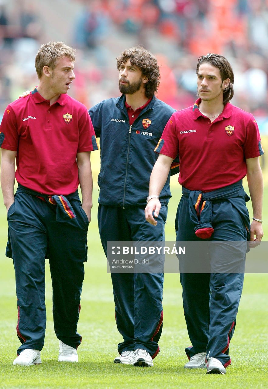  Daniele De Rossi , Damiano Tommasi och Gaetano D'Agostino, Roma.