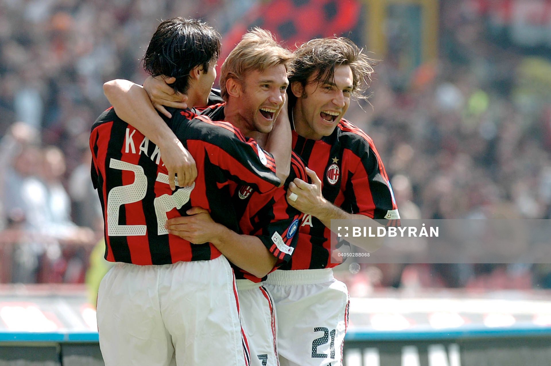  Kaka, Shevchenko, Milann, jubel.