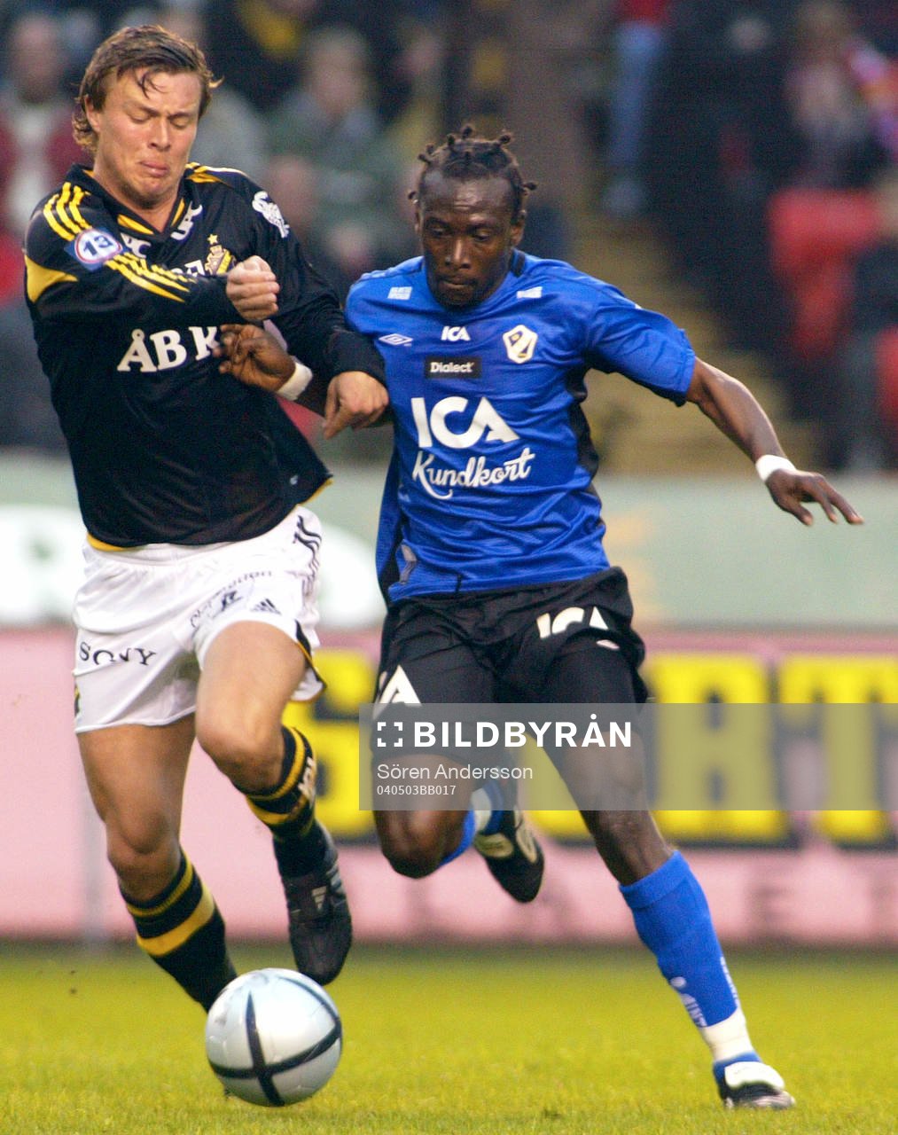 Niklas Sandberg, AIK och Yaw Preko, Halmstad