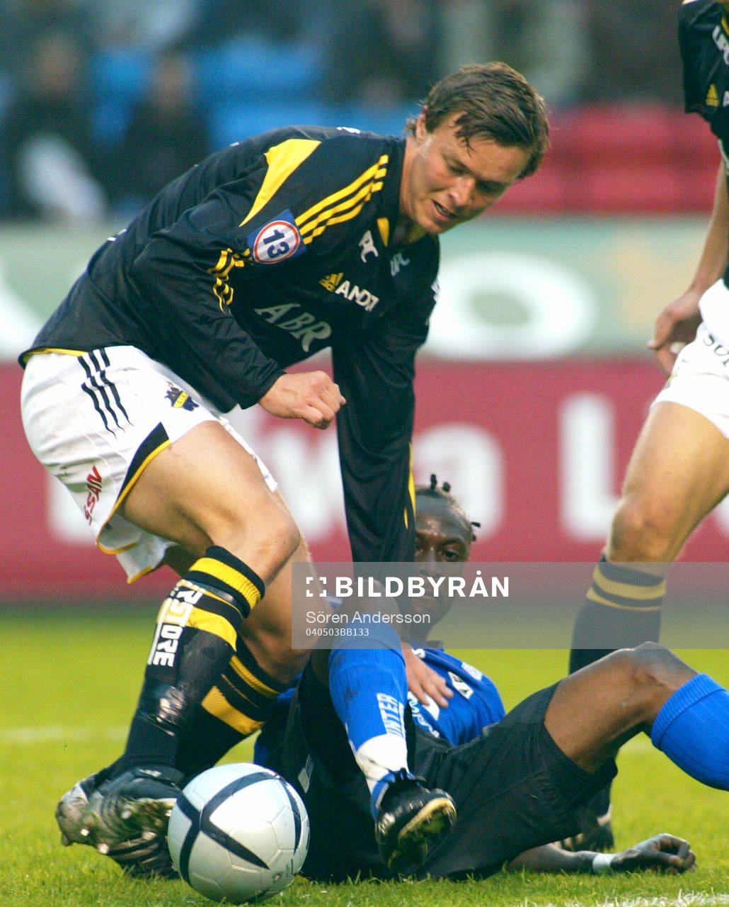 Niklas Sandberg, AIK och Yaw Preko, Halmstad