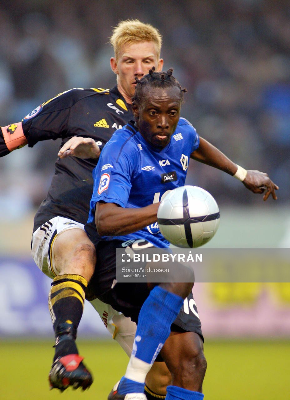 Yaw Preko, Halmstad och Fredrik Björck, AIK