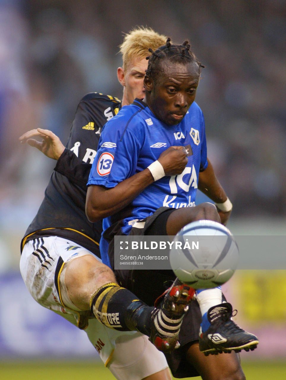 Yaw Preko, Halmstad och Fredrik Björck, AIK