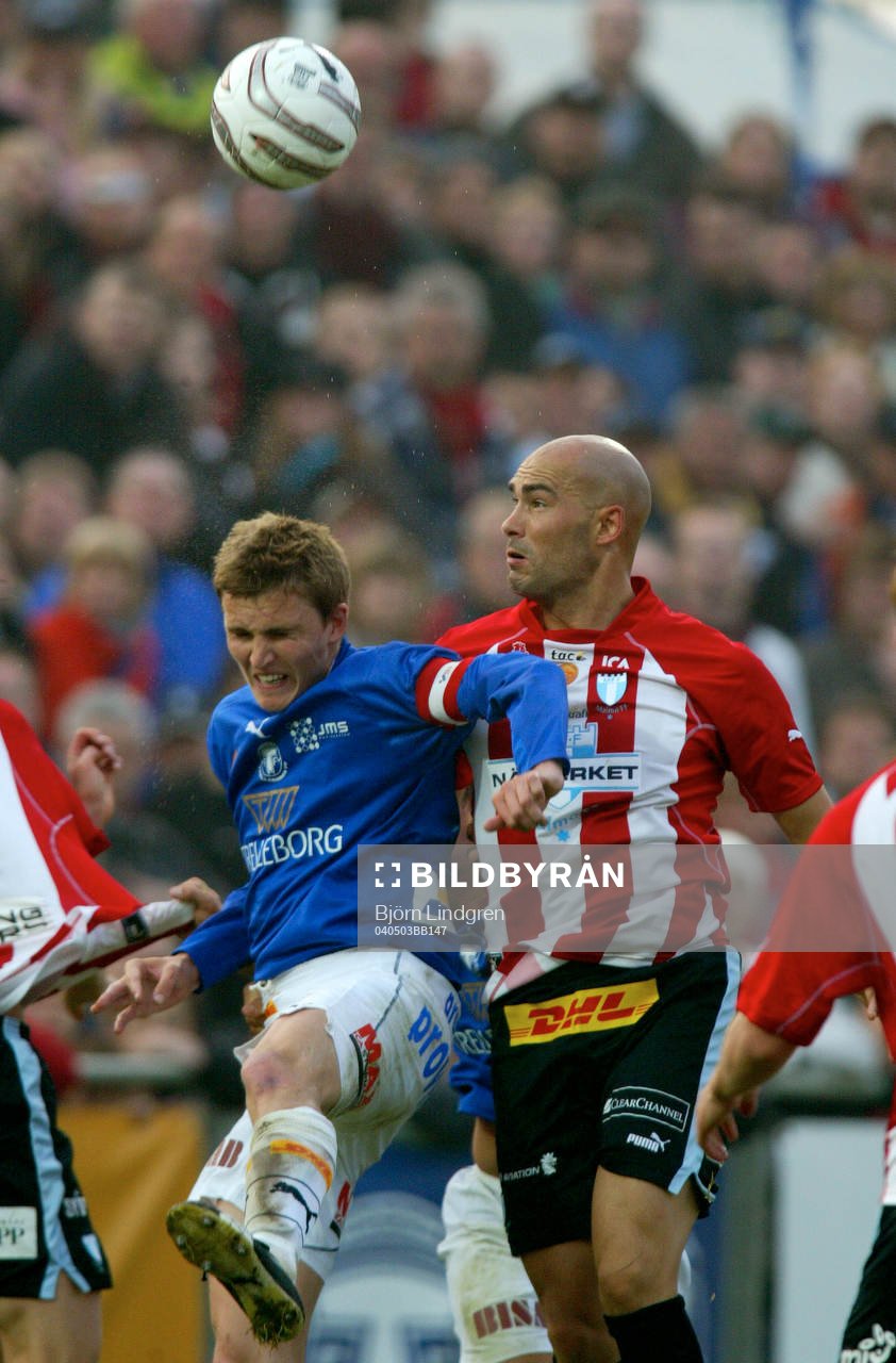 Peter Abelsson, Trelleborg och Daniel Majstorovic, Malmö