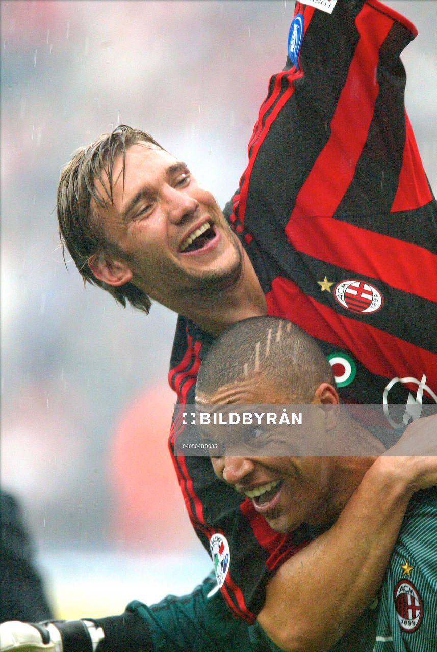 Shevchenko och Dida, Milan, jubel