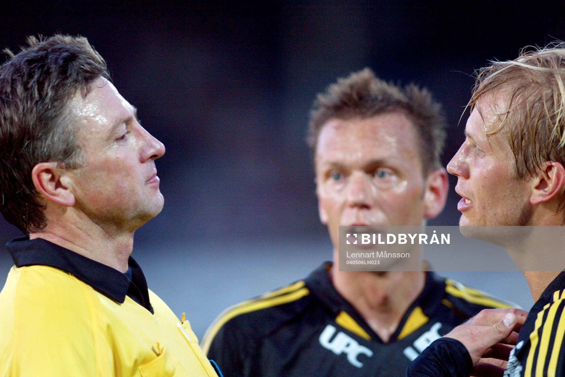 Leif Sundell, domare och Martin Åslund. Diskussion