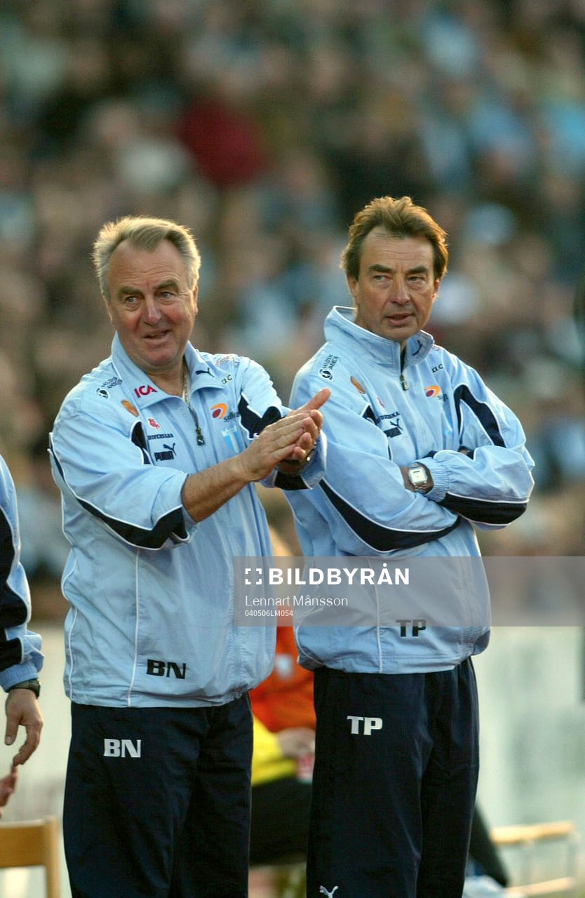Tom Prahl, tränare Malmö och Bo Nilsson, Lagledare Malmö