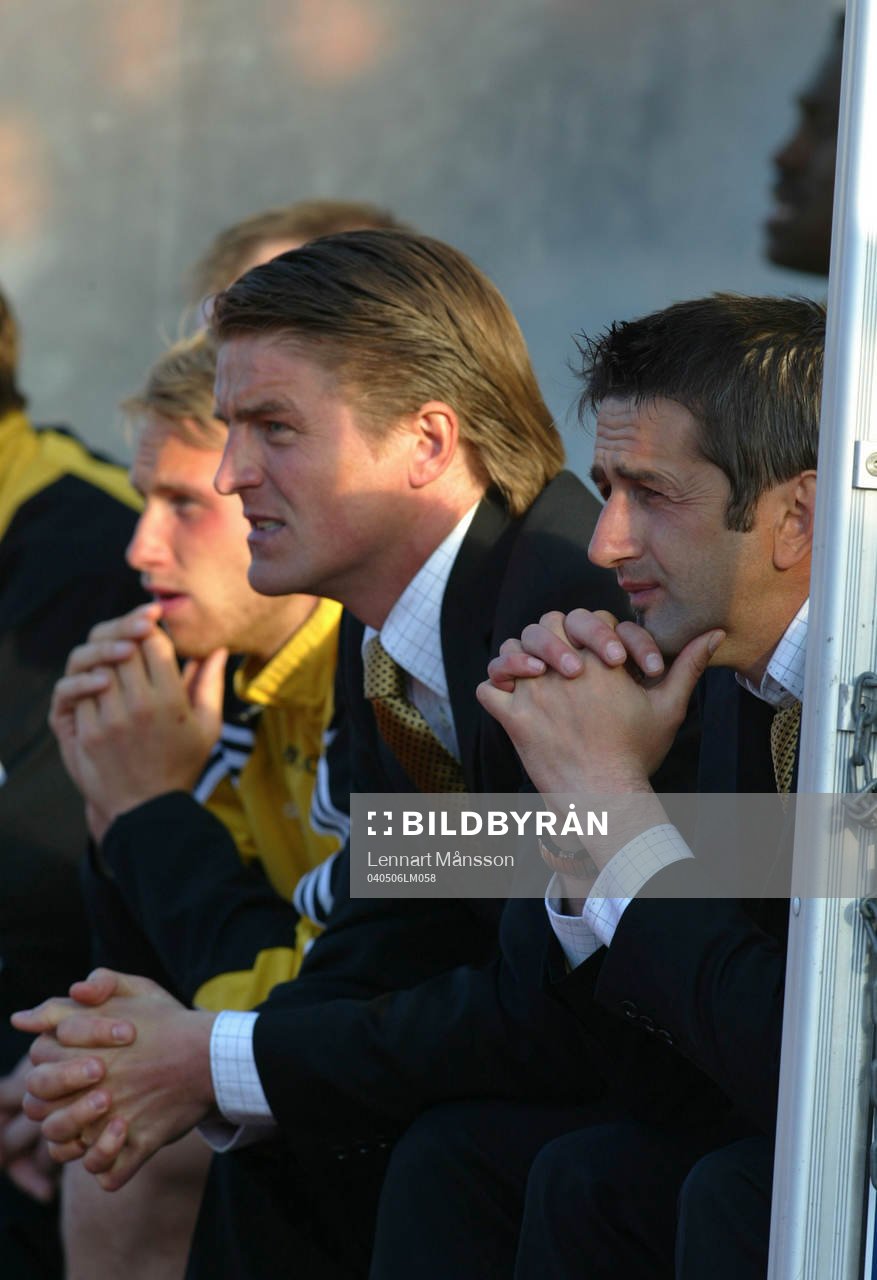  Patrick Englund och Nebojsa Novakovic, tränare AIK.
© Bildbyrån  - 61555