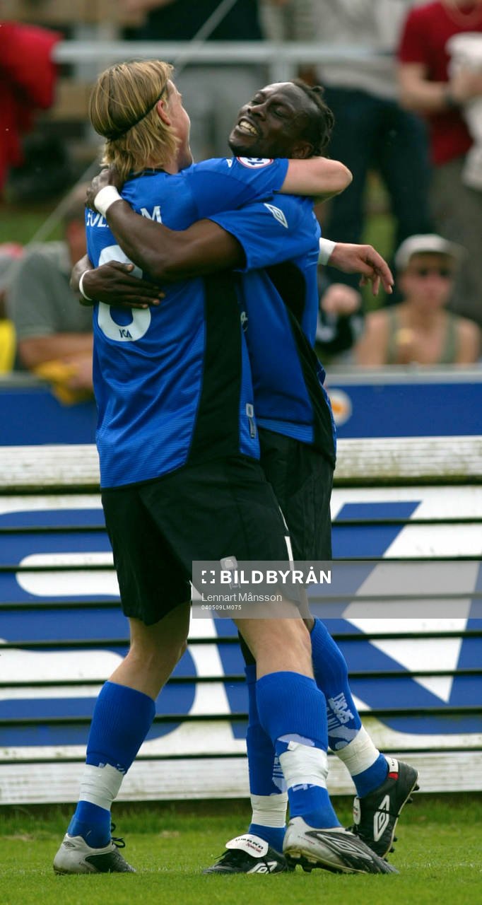 Marcus Rosenborg och Yaw Preko, Halmstad jublar (Jubel)