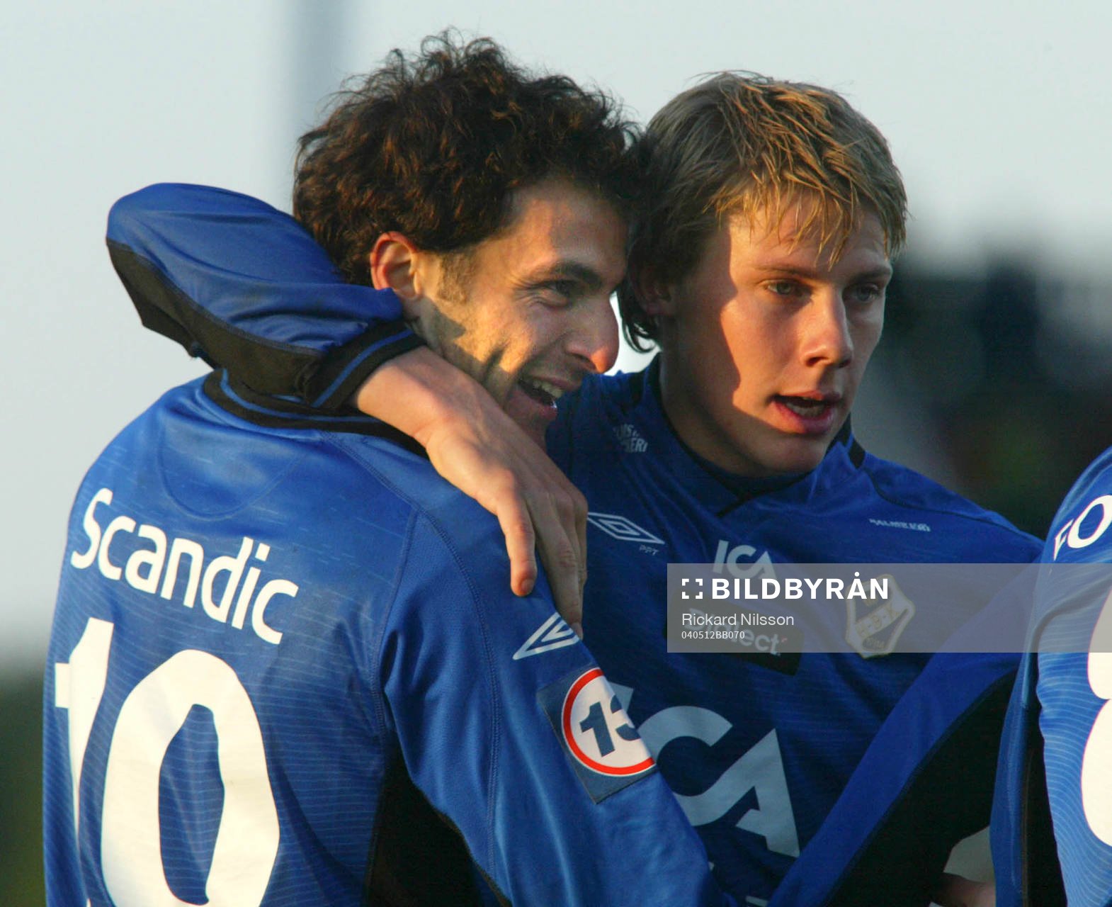 Sharbel Touma och Patrik Ingelsten, Halmstad. Jubel