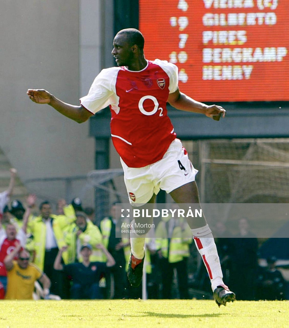 Patrick Vieira, Arsenal, jubel