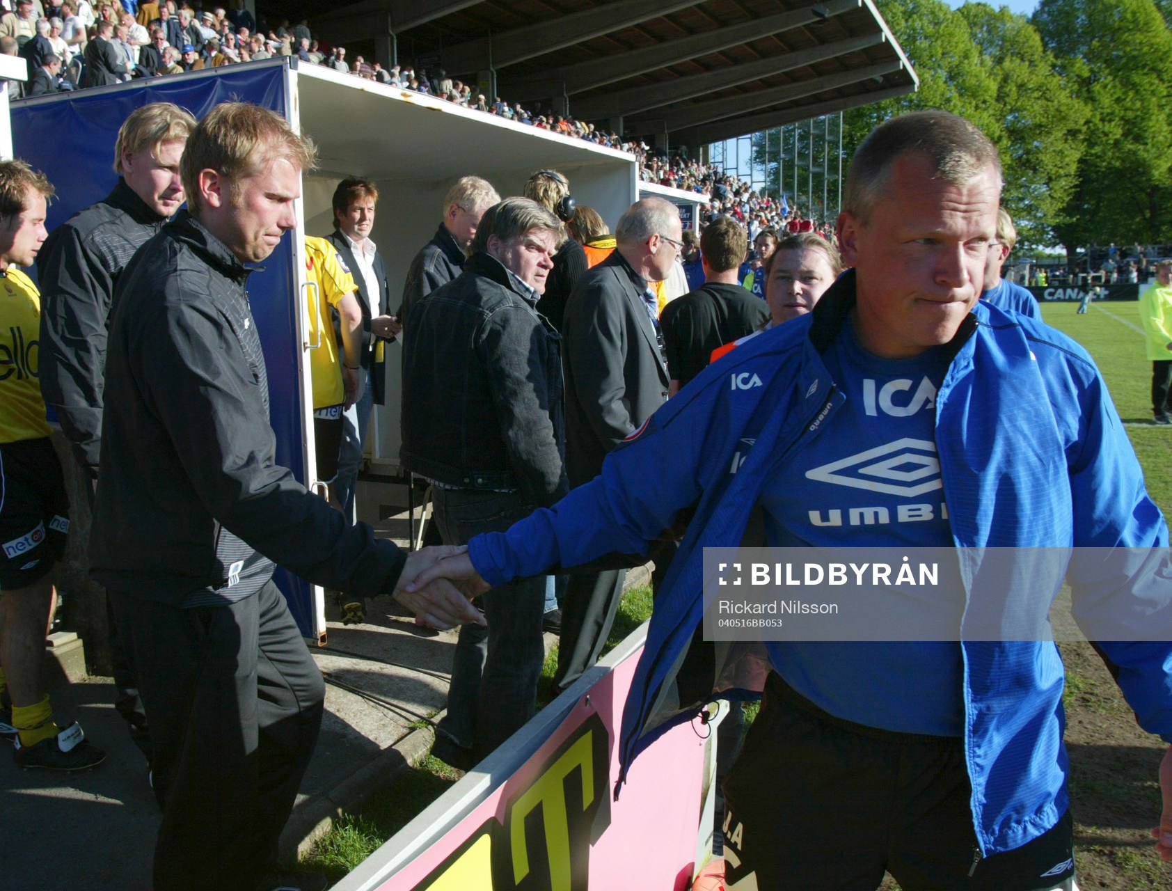  Magnus Haglund, tränare, Elfsborg och Jan Andersson, tränare, Halmstad.