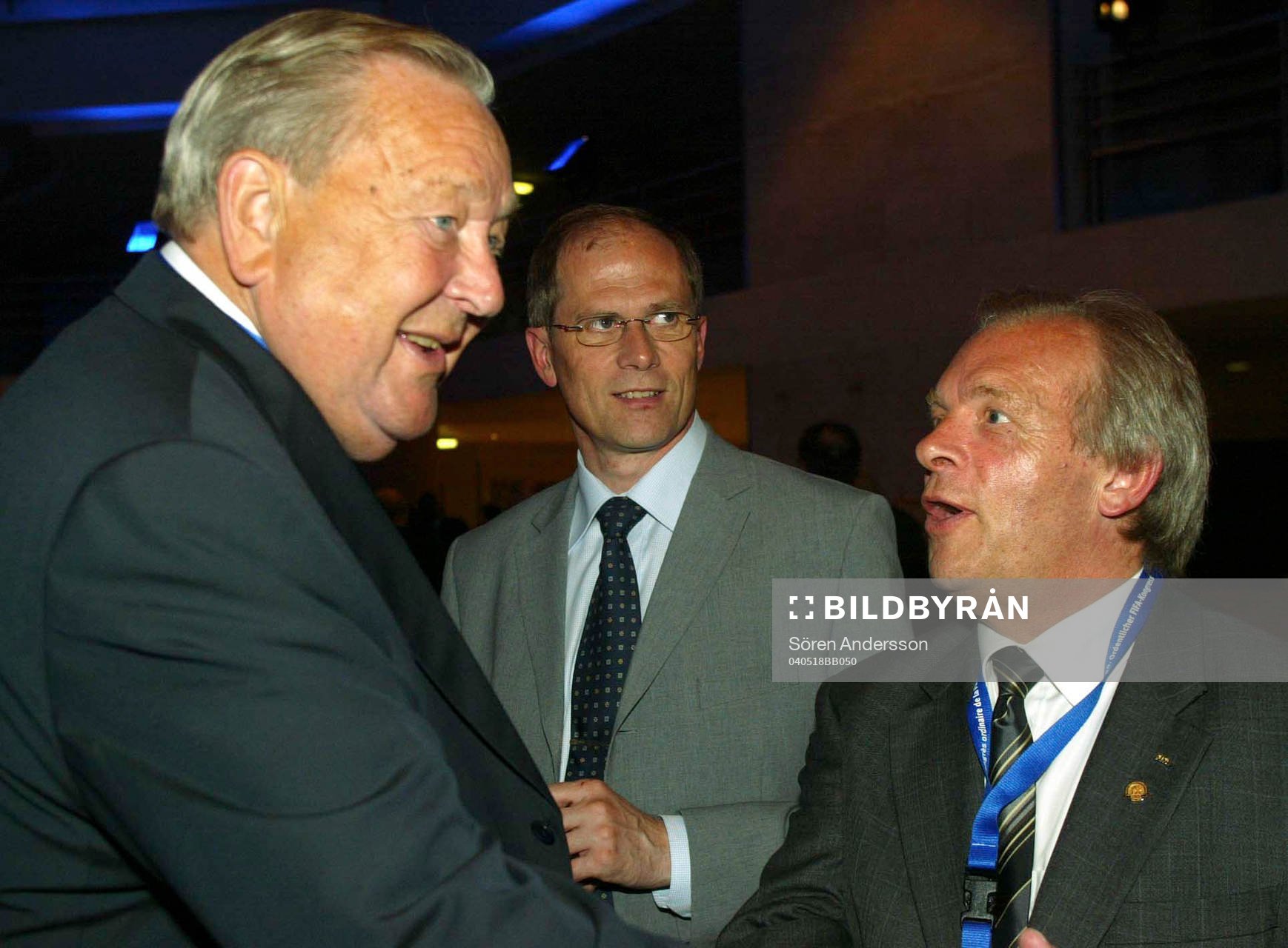 Lennart Johansson, President UEFA och Lars-Christer Olsson