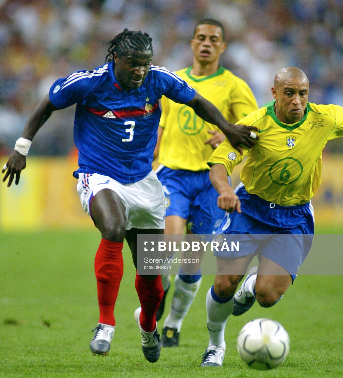 Bernard Mendy, Frankrike och Roberto Carlos, Brasilien