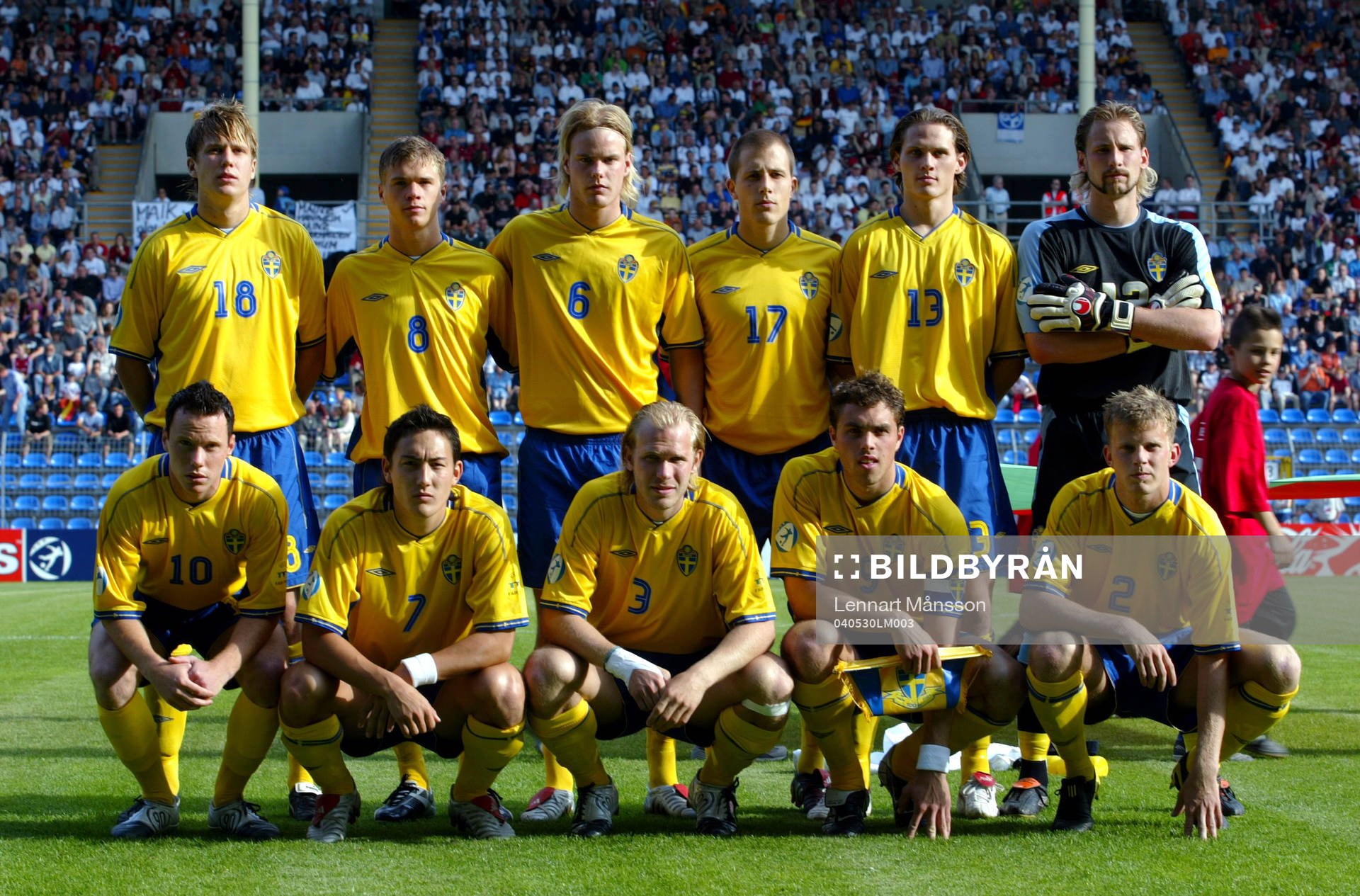 Bakre raden fr v; Patrik Gerrbrand, Samuel Holmén, Fredrik