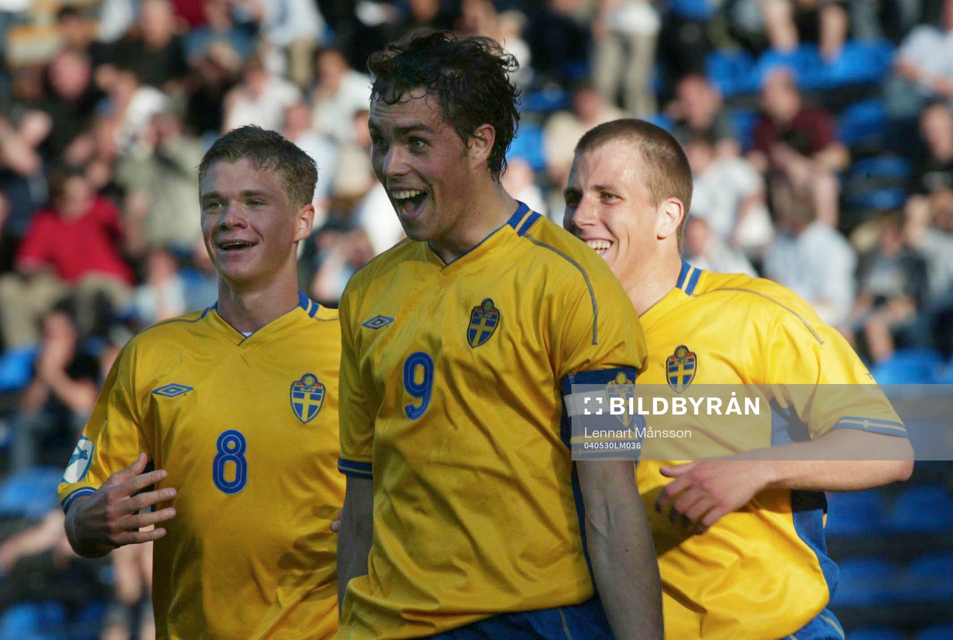 Johan Elmander, Samuel Holmén och Tobias Hysén, Sverige