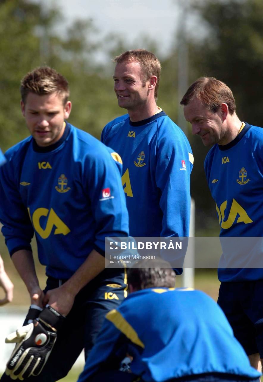 Torbjörn Nilsson, förbundskapten och Stig Fredriksson,
