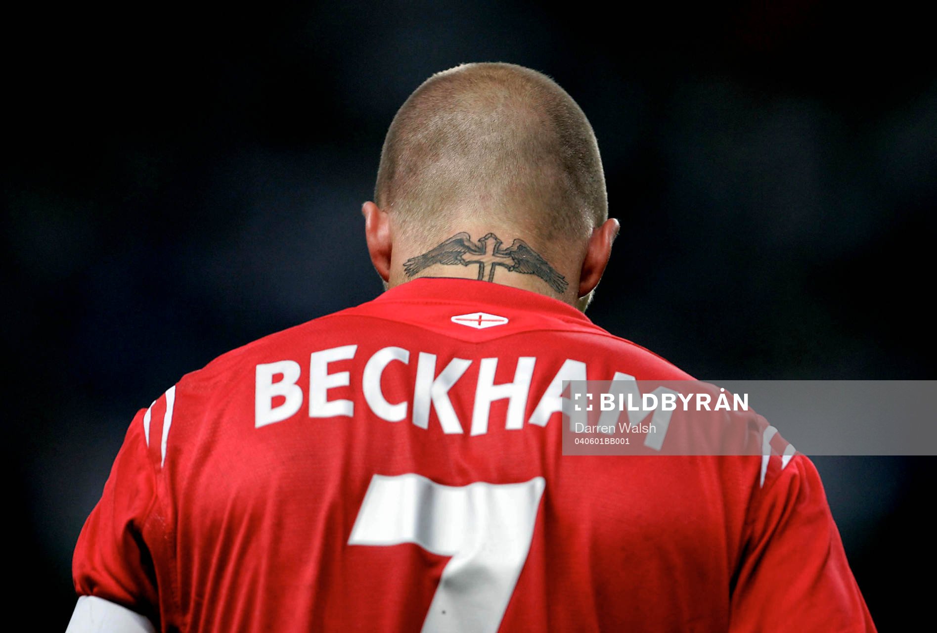 David Beckham, England. Tatuering