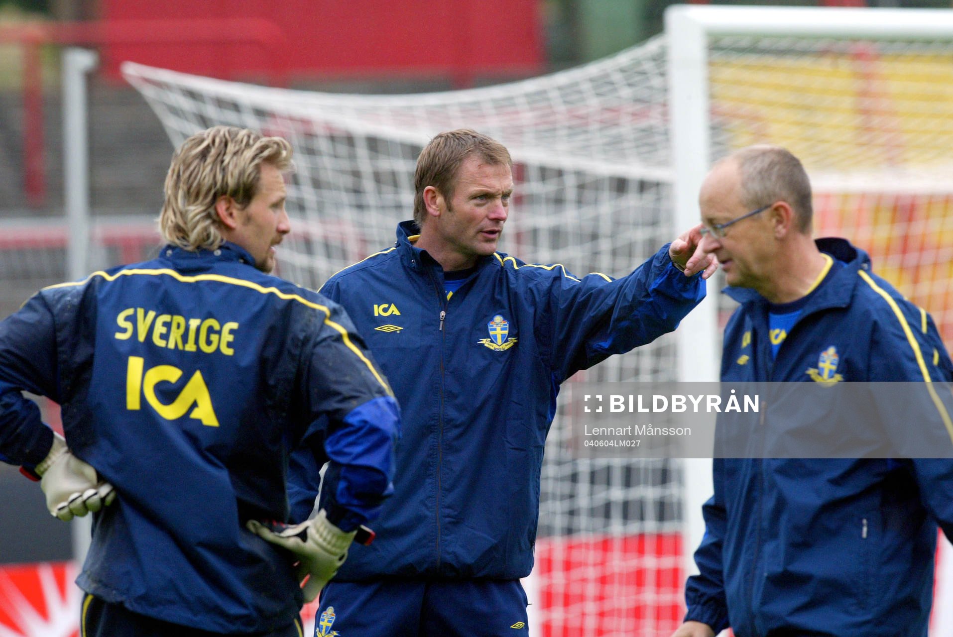 Torbjörn Nilsson, förbundskapten och Johan Wiland
